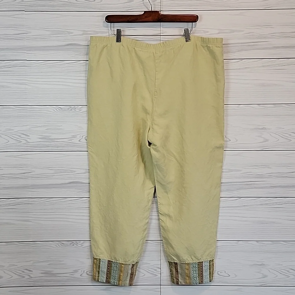 Vintage David Dart 3 Piece Set Silk Linen - Chartreuse Green Womens Size XL